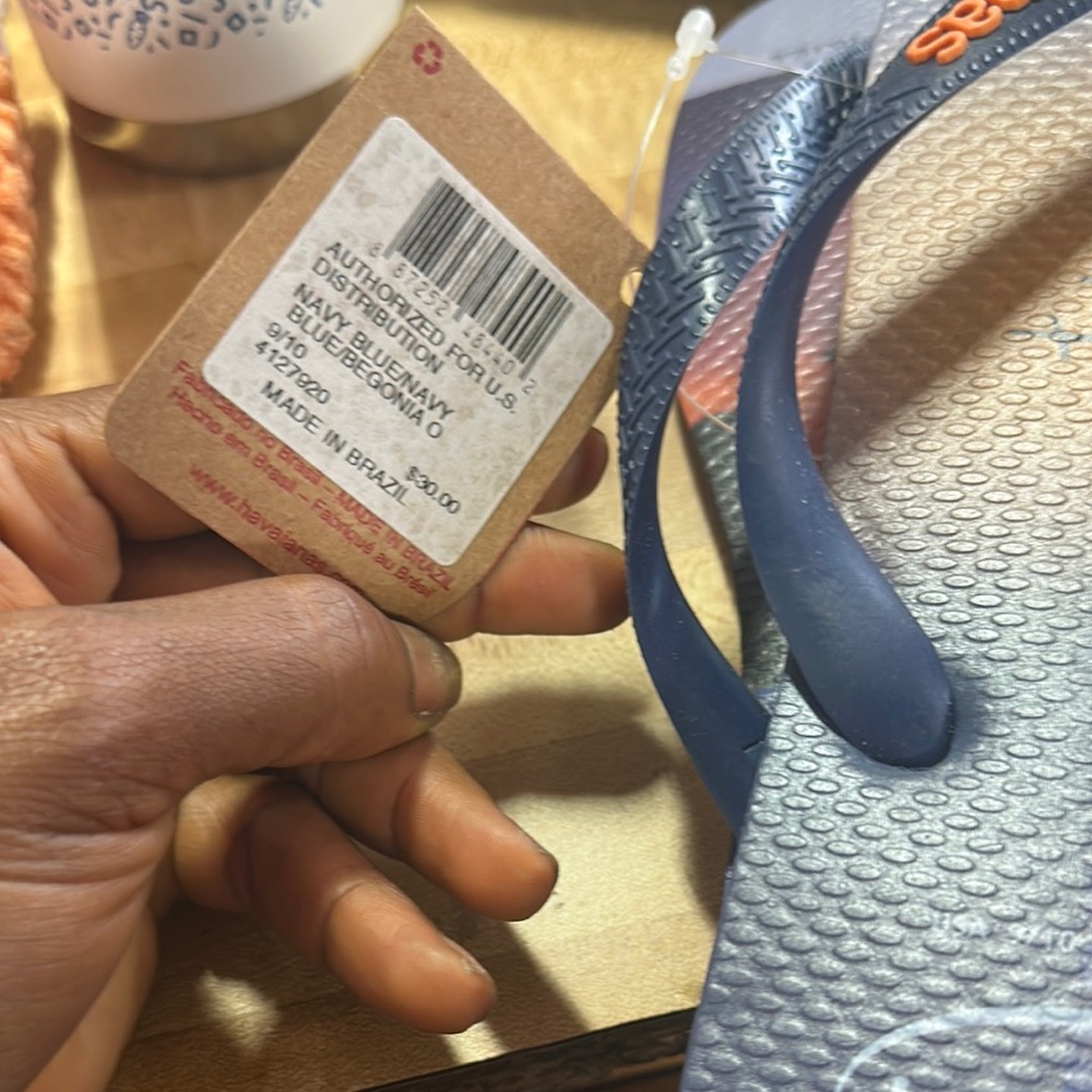 2 men Havaianas Sunset Print Flip Flops - Picture 3 of 3